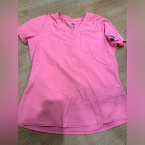 Med couture pink scrub top